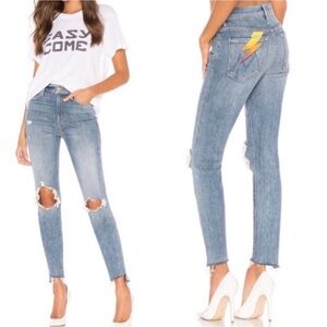 Mother Jeans The Stunner Ankle Step Fray in Helter Skelter Sz 26